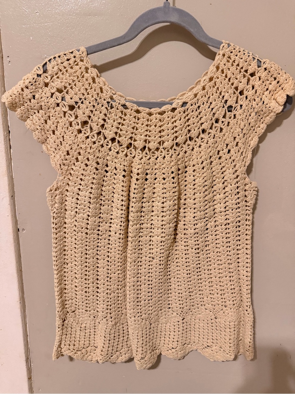 Othr Cream Crochet Cap-Sleeve Women's Camisole